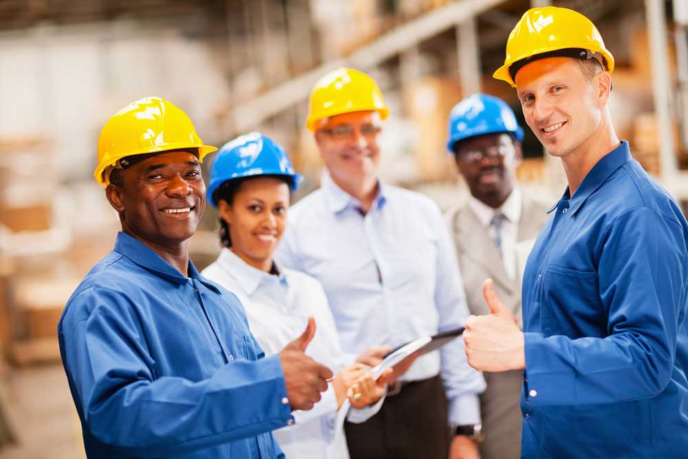 supervisor-managers-and-team-members-smiling-trust-warehouse